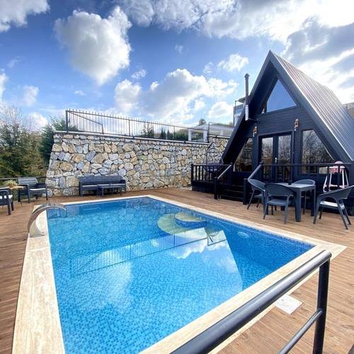 Black Wooden Bungalov