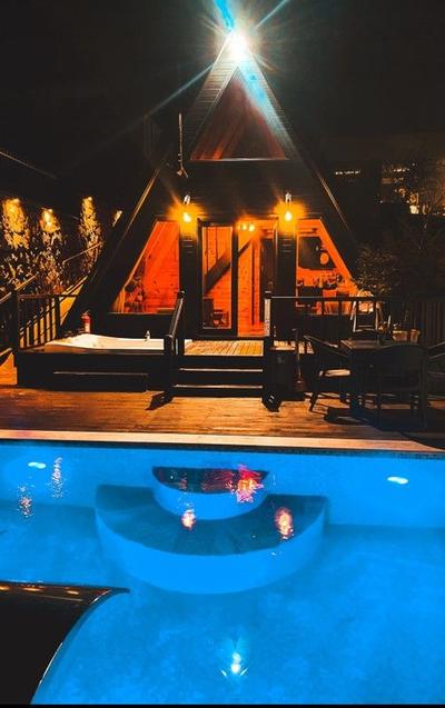 Black Wooden Bungalov